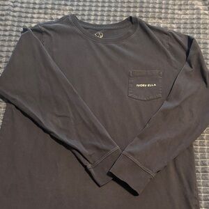 ivory ella Long-Sleeve Pocket Tee - Black